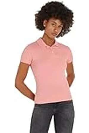 Tommy Hilfiger Polo de manga corta Mujer Tjw Slim Essential Polo Ss Slim Fit, Rosa (Rosa), XL