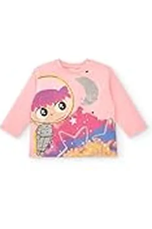 Tuc Tuc Camiseta de Manga Larga para niña en Color con Estampado de Astronauta y Luna colección Cosmic Girl (Talla 9 Meses)