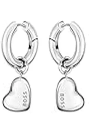 HUGO BOSS Jewelry Pendientes para Mujer Colección HONEY LOVE en Acero Inoxidable con un Colgante en Forma de Corazón - 1580640