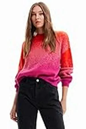 Desigual Jers_ombré 9021 Multicolor Fuchsia Sudadera, Material de Acabados, XS para Mujer