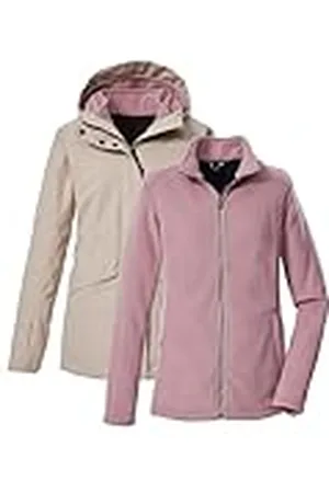 Killtec Chaqueta funcional 3 en 1 para mujer con capucha y forro polar con cremallera KOW 189 WMN JCKT, color pardo, 40, 43311-000