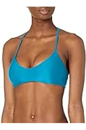 Body Glove Smoothies Alani Solid Strappy Back Halter Bikini Top Swimsuit, , L para Mujer