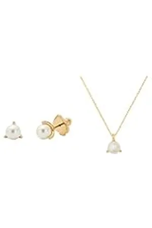 Kate Spade Brilliant Statements Pendientes y colgante, crema/oro