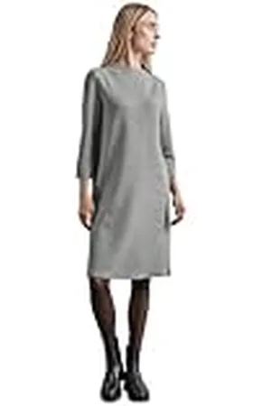 Street one A144268 Vestido de Cuello de Tortuga sólido, Heather Grey Mel, 40 Mujeres