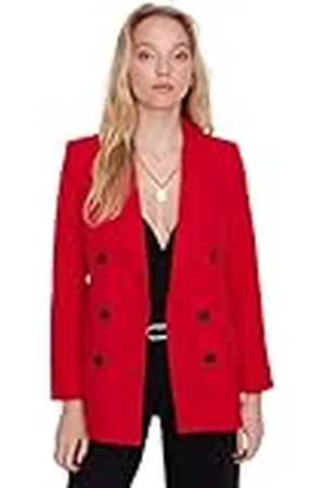 Trendyol Damen Gerade Lange Ärmel Regulär Blazerjacke, Blazer