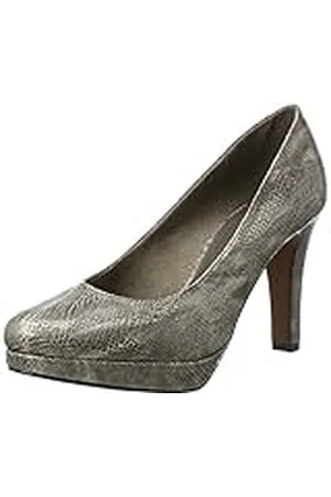 QS by s.Oliver 22400, Zapatos de Tacón Mujer, Marrón (Taupe Struct. 397), 40 EU