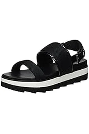 QS by s.Oliver 28124, Sandalias con Cuña Mujer, Negro (Black 001), 38 EU