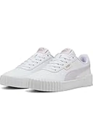 PUMA Carina 3.0, Zapatillas Mujer, White-Lilac Frost Gold, 40.5 EU