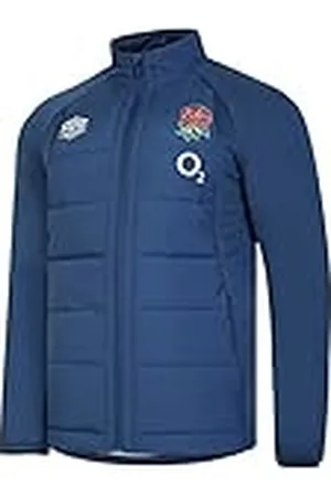 Umbro Chaqueta térmica de Inglaterra (O2), Botón Azul y Soltero, L para Hombre