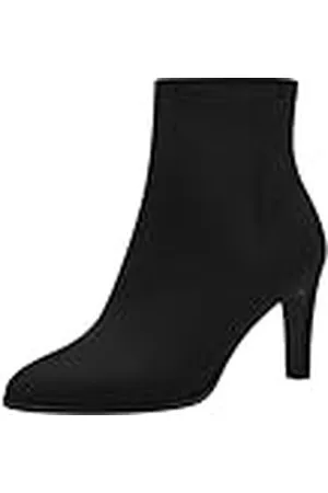 Tamaris Botines Con Tacón de Embudo para Mujer, Textiles, Negros, Veganos, 37 EU
