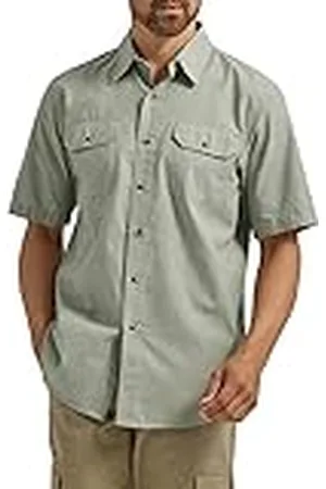 Wrangler Wrangler Hombre Manga Corta Camisa - Verde - XX-Large