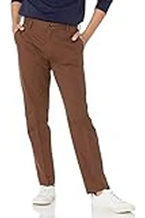 Amazon Pantalón Chino con Parte Delantera Plana Resistente a Las Arrugas de Corte Ceñido Hombre, , 30W / 30L