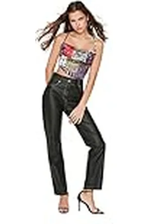Trendyol Pantalones Acampanados de Cintura Alta con diseño de Mujer, , 38