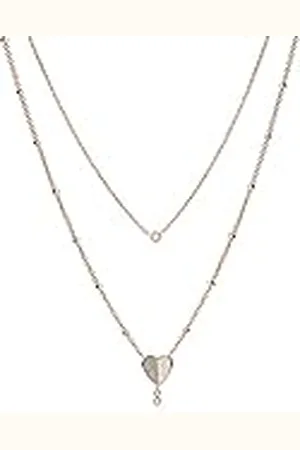 Fossil Collar Para Mujer Vintage Glitz, Longitud: 42Cm + 5Cm Collar De Acero Inoxidable Oro Rosa, JF03648791