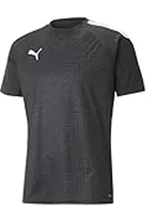 PUMA Teamliga Graphic Jersey Camiseta de fútbol, Hombre, Negro-Gris Sombra, S