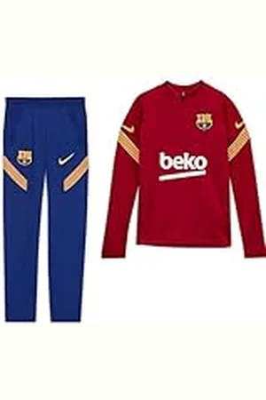 Nike FC Barcelona Temporada 2020/21-FCB Y NK Dry STRKE Dril TOPCD6030-621 Camiseta, Niño, Noble Red/Noble Red/Amarillo/Amarillo Full spon-plyr, S