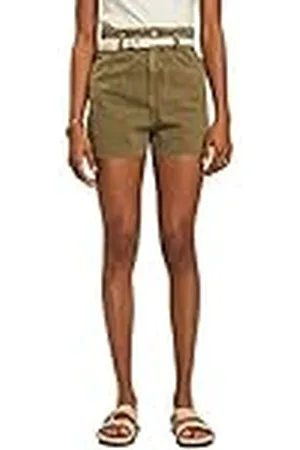 ESPRIT Edc by Pantalones Cortos para Mujer 033CC1C301, Color Verde 350/KHAKI 25