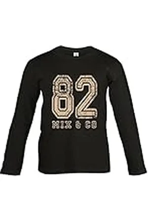 Supportershop – Camiseta Manga Larga 82 Mix and Co niño, T-Shirt Enfant Noir Manches Longues 82 Mix and co, , 4 años (Talla del Fabricante: 4 ANS)