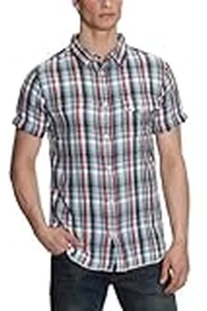 Globe Gordon Short Sleeves Shirt Chemise Homme Rouge/Bleu/écru S