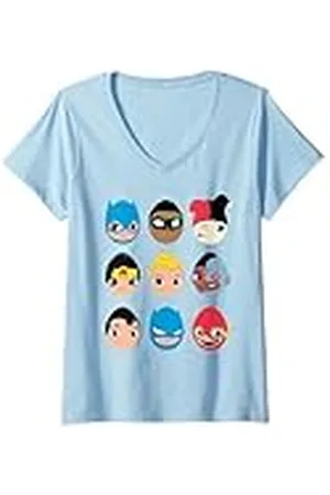 DC Comics Originals Mujer DC Super Friends Easter Egg Heads Camiseta Cuello V