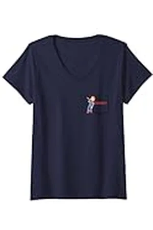 Chucky Mujer Friend Til The End Faux Pocket Camiseta Cuello V