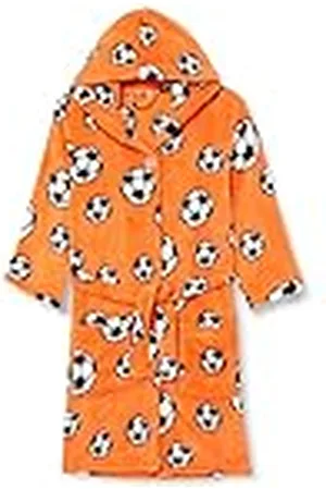 Playshoes Bata con Capucha de Manga Larga para Niños, Futbol, Naranja (Orange), 110-116 cm