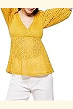Springfield Camiseta, Estampado Amarillo, S para Mujer