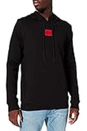 HUGO BOSS HUGO Hombre Sudadera con capucha, Moderno, Negro, L