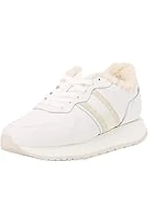 Tommy Hilfiger Runner Sneaker Mujer Eva de Piel, Blanco (Ecru), 36 EU