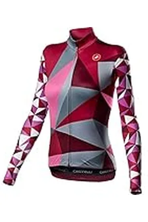 Castelli Triángulo Mid Jersey FZ - Camiseta para Mujer, Multicolor Rosa, S