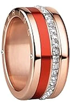Bering Anillos combinados intercambiables para mujer en oro rosa y rojo con el exclusivo sistema Twist & Change, Nile