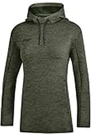 Jako Premium Basics Sudadera con Capucha, Mujer, Color Caqui, 44