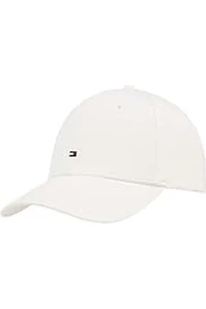 Tommy Hilfiger Gorra Hombre Flag Cotton 6 Panel con logotipo, Blanco (Ivory Silk), Talla Única