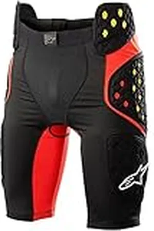 Alpinestars Seque Pro Pantalones Cortos, Hombre, Color Negro/Rojo, tamaño Medium