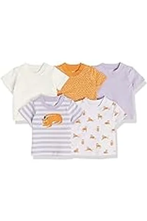 Amazon Camiseta de Manga Corta Unisex Bebés, Pack de 5, , 0 Meses