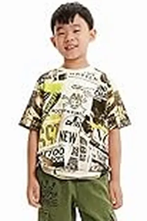 Desigual TS_Negro 1001 Crudo Camisa, White, 14 Years para Niños