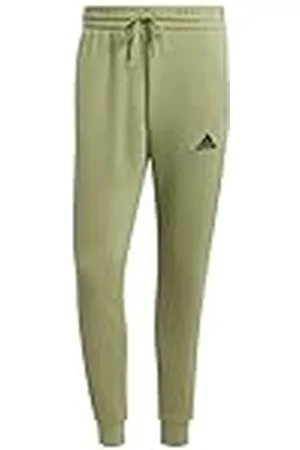 adidas Hombre Essentials Fleece 3-Stripes Tapered Cuff Pants, , L
