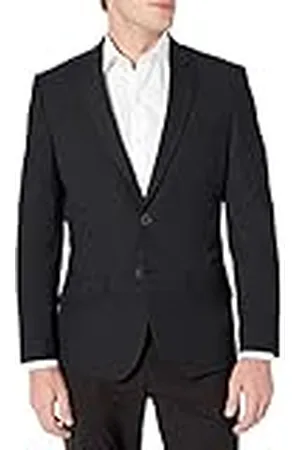 Amazon Blazer Elástico y Ajustado de Manga Larga con Botones en la Parte Delantera Hombre, , 52
