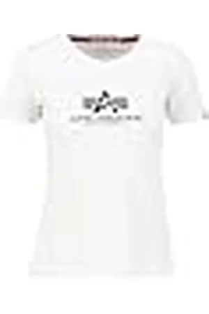 Alpha Industries New Basic T Camiseta, Blanco (White-09), M para Mujer