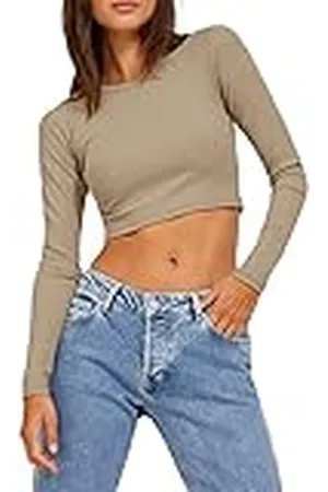 JACK & JONES JJXX Jxfeline Str LS Rib camiseta Jrs Camiseta de Manga Larga, , S para Mujer
