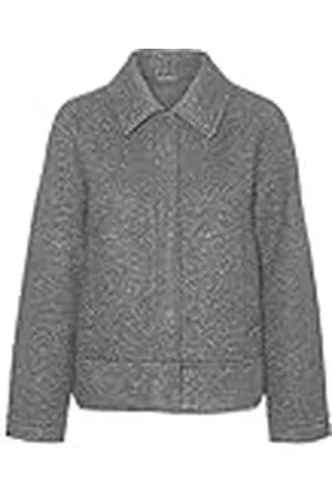 VERO MODA Vmlara Emilia Noos-Chaqueta Corta, Color Gris, XL para Mujer