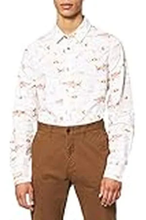 Desigual CAM_Fish Camiseta con Botones, , XL para Hombre