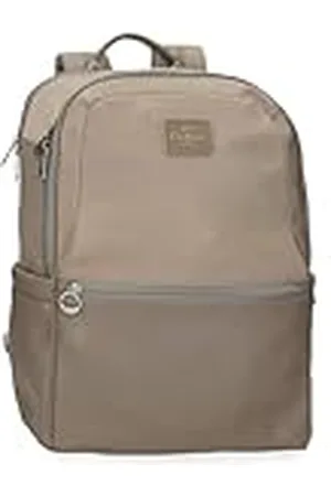 Pepe Jeans Christine Mochila para Portátil Portátil 15,6 Pulgadas Beige 29x40x11 cms Poliéster con Detalles en Piel Sintética 15,6L by Joumma Bags