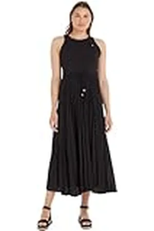 Tommy Hilfiger Vestido para Mujer Midi Dress sin Mangas, , XL