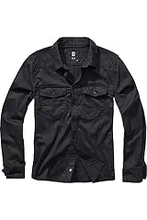 Brandit Flannel Shirt Long Sleeve, color: black, size: 5XL