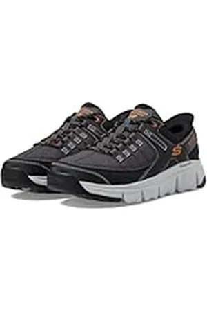 Skechers Summits at Hands Free Slip-in, Zapatillas Hombre, Gris, Naranja, 42.5 EU Ancho