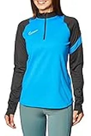Nike Dri-FIT Academy Pro Jersey De Manga Larga con Cremallera, Mujer, Foto Azul/Antracita/Foto Azul/Blanco, XS