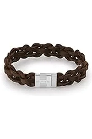 Tommy Hilfiger Jewelry Pulsera para Hombre de Piel Marrón - 2790373