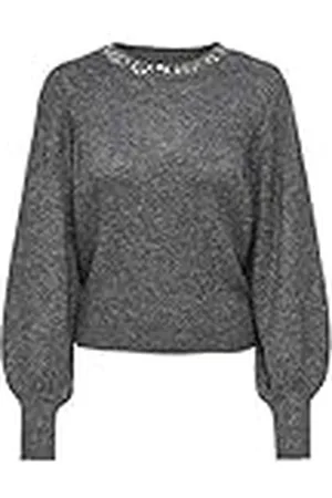 ONLY Onlelsa L/S Jersey Knt Suter Pulver, Color Gris Medio, XL para Mujer
