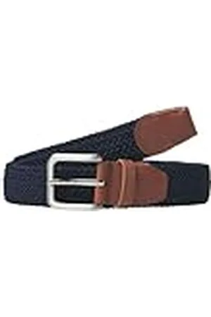 JACK & JONES Jacspring Woven Belt Noos Cinturón, Azul (Navy Blazer Navy Blazer), 95 (Talla del Fabricante: 80) para Hombre